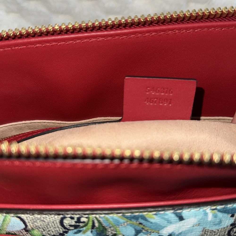 Gucci Blooms GG Floral Supreme Canvas Leather Handbag-546316-Authentic-NWT - Picture 11 of 16